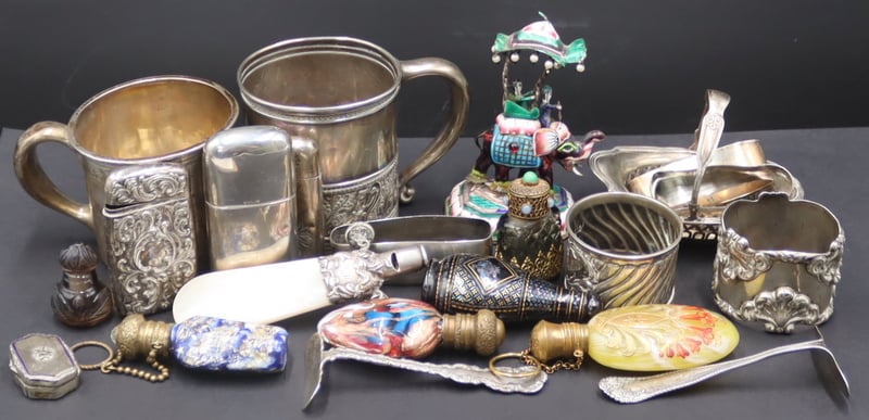 STERLING. ASSORTED GROUPING OF