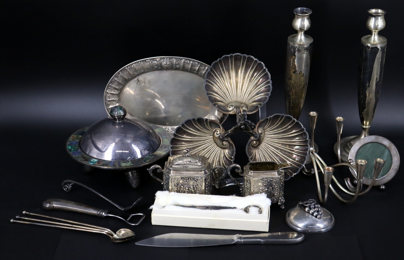 STERLING. ASSORTED GROUPING OF