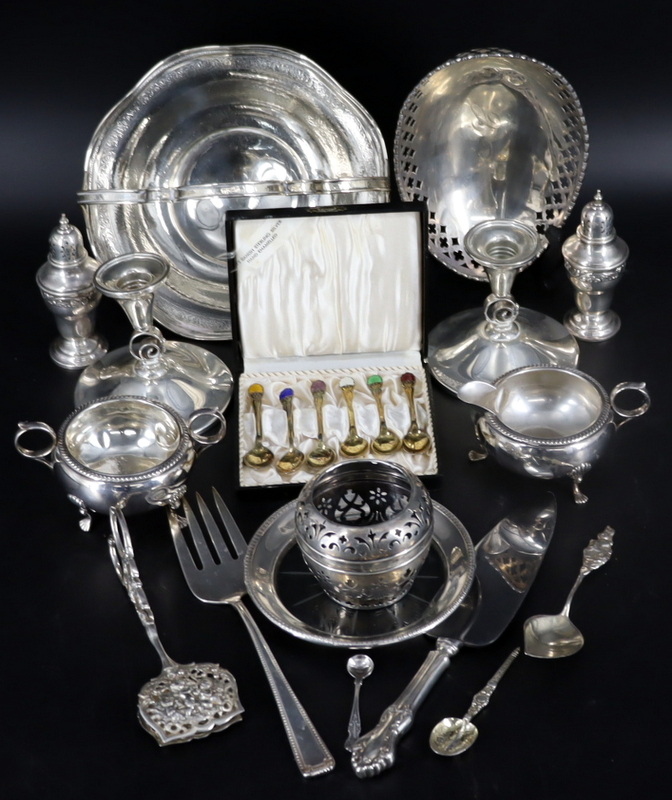 STERLING. ASSORTED GROUPING OF