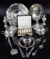 STERLING. ASSORTED GROUPING OF