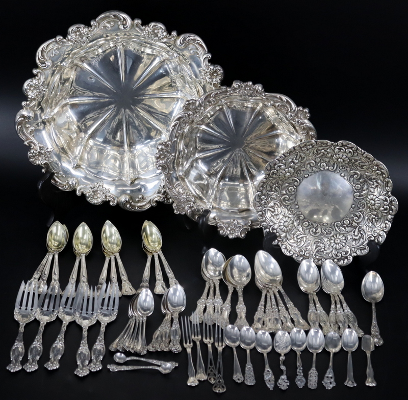 STERLING. ASSORTED GROUPING OF