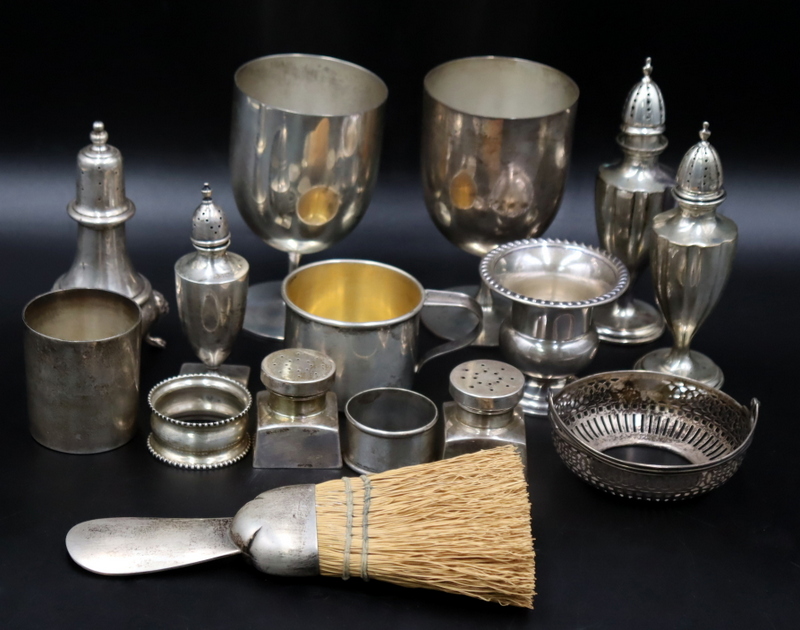 STERLING. ASSORTED GROUPING OF