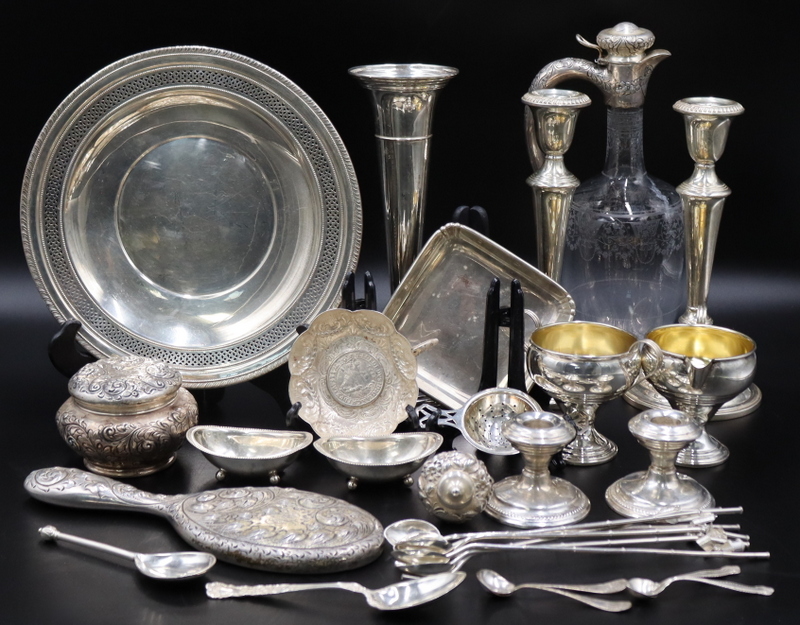 STERLING. ASSORTED GROUPING OF
