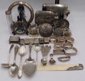 STERLING. ASSORTED GROUPING OF