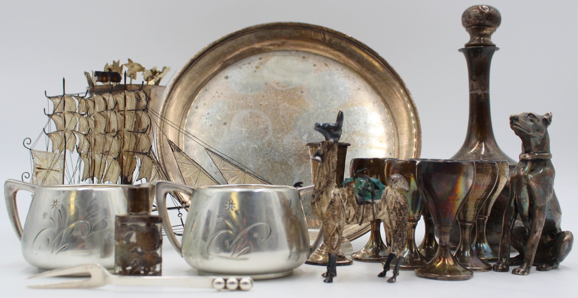 STERLING. ASSORTED GROUPING OF