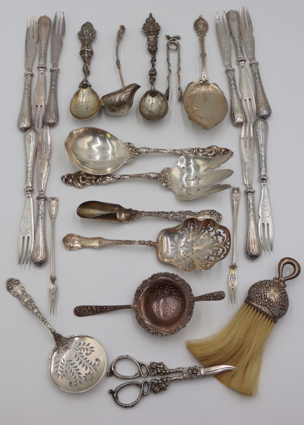 STERLING. ASSORTED GROUPING OF
