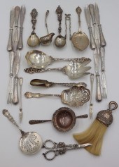 STERLING. ASSORTED GROUPING OF