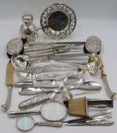 STERLING. ASSORTED GROUPING OF
