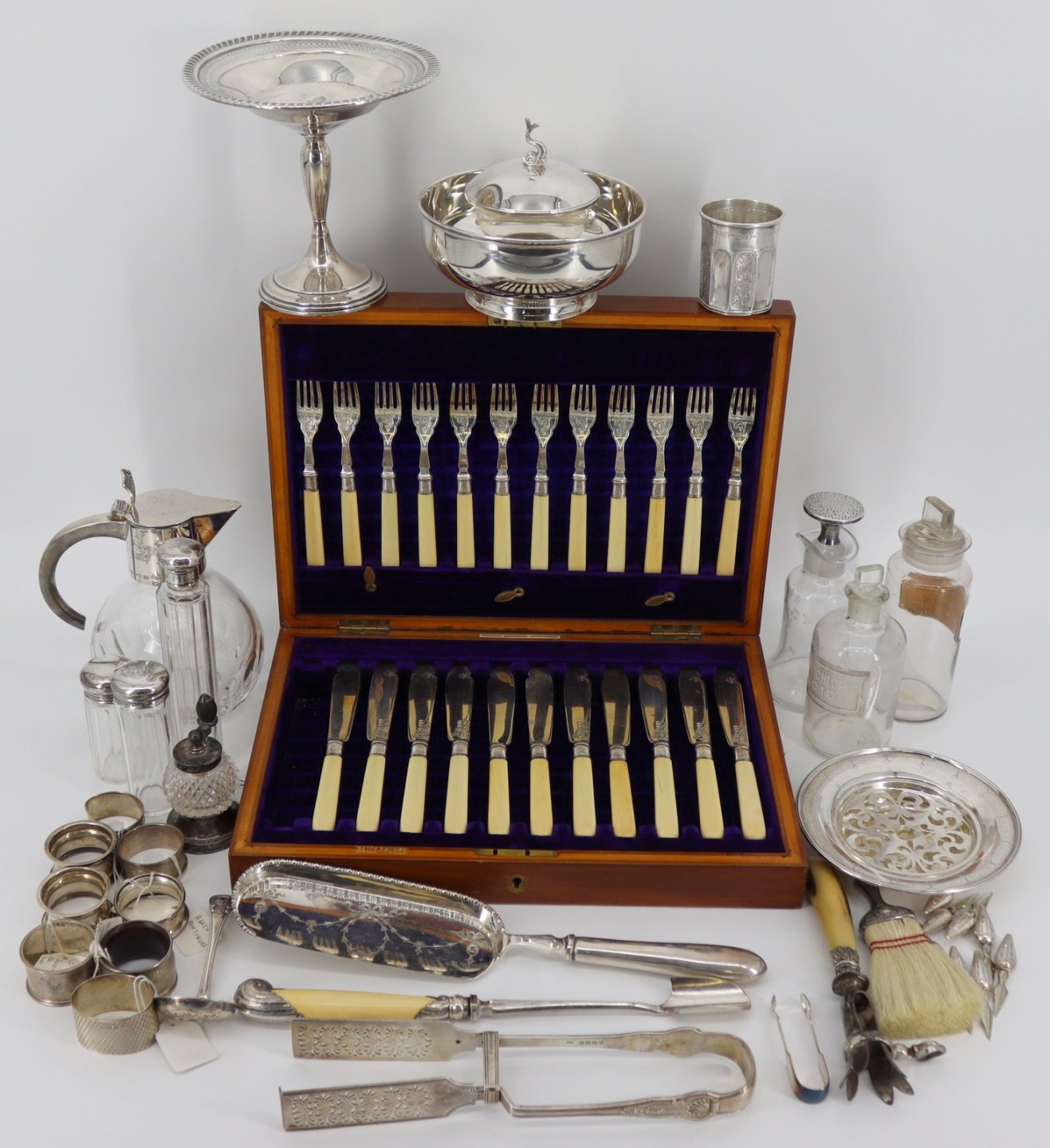 STERLING. ASSORTED GROUPING OF
