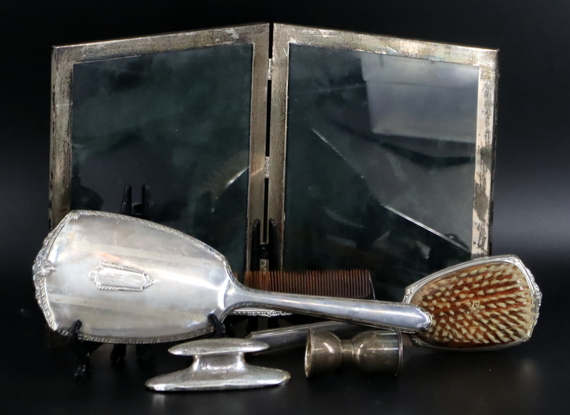 STERLING. ASSORTED STERLING BOUDOIR