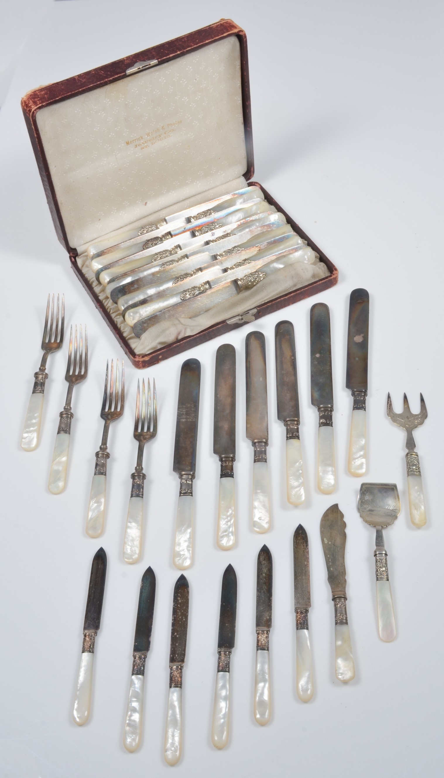 Sterling banded MOP handled