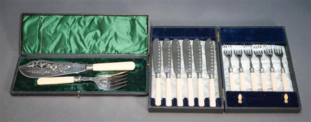 STERLING BANDED TWO-PIECE SERVING