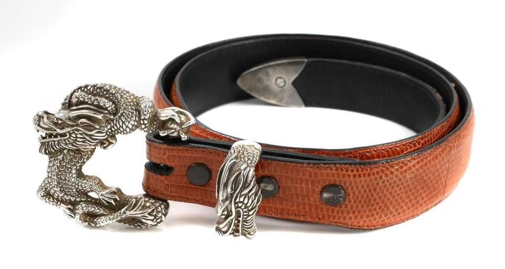 STERLING BELT BUCKLE & BELT,