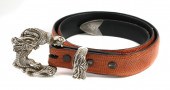 STERLING BELT BUCKLE & BELT, D