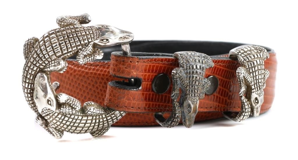 STERLING BELT BUCKLE & BELT,