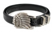 STERLING BELT BUCKLE & BELT, N