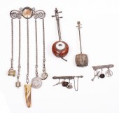Sterling brooches and small st