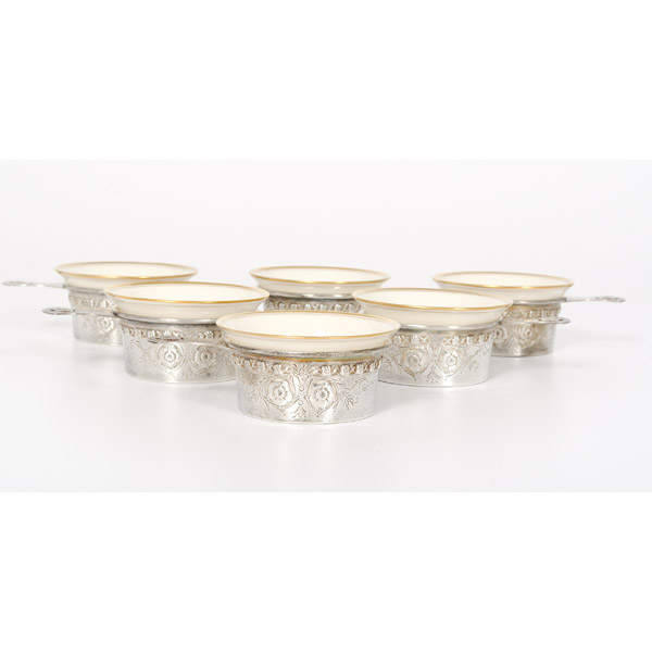 Sterling Butter Cups with Lenox
