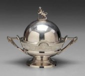 Sterling butter dish, dome top