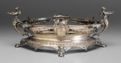 Sterling center bowl frame, oval