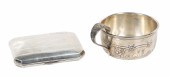 Sterling cigarette case and ch
