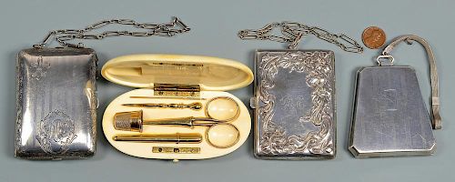 STERLING COIN PURSES & IVORY/GOLD