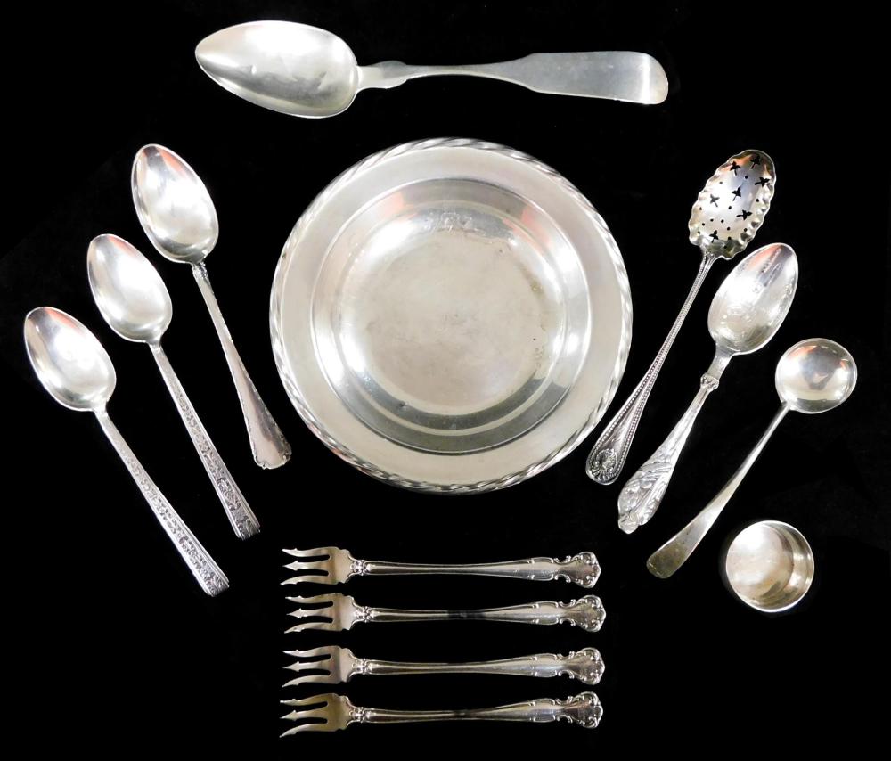 STERLING/ COIN: TWELVE PIECES OF