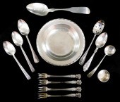 STERLING/ COIN: TWELVE PIECES