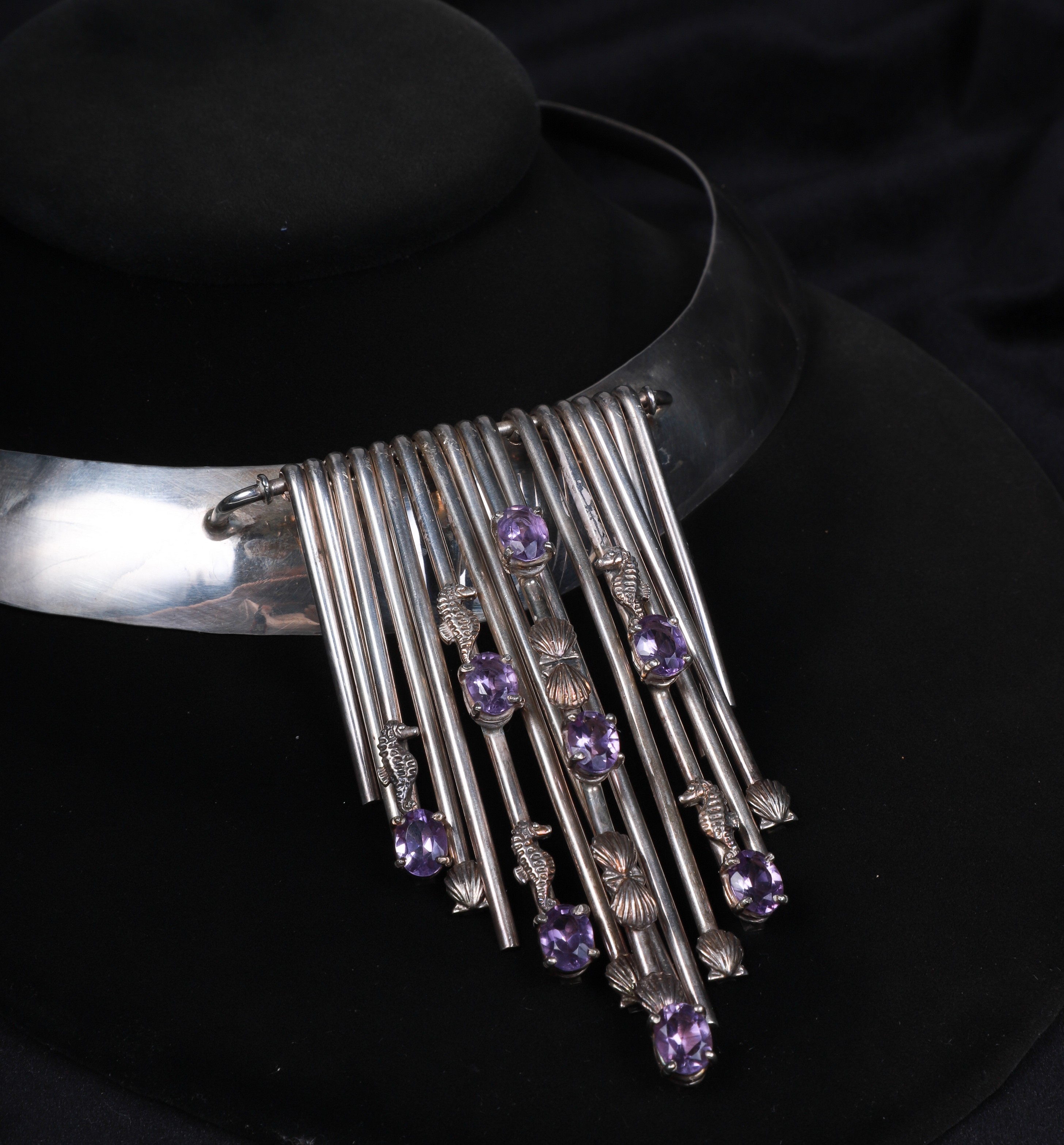 Sterling Collar Necklace, 16