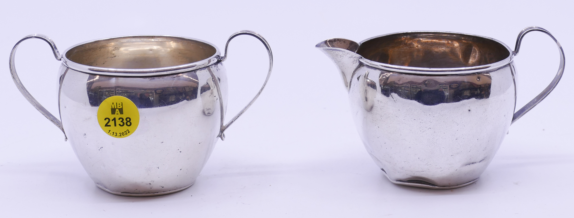 Sterling Creamer & Sugar- 126g TW