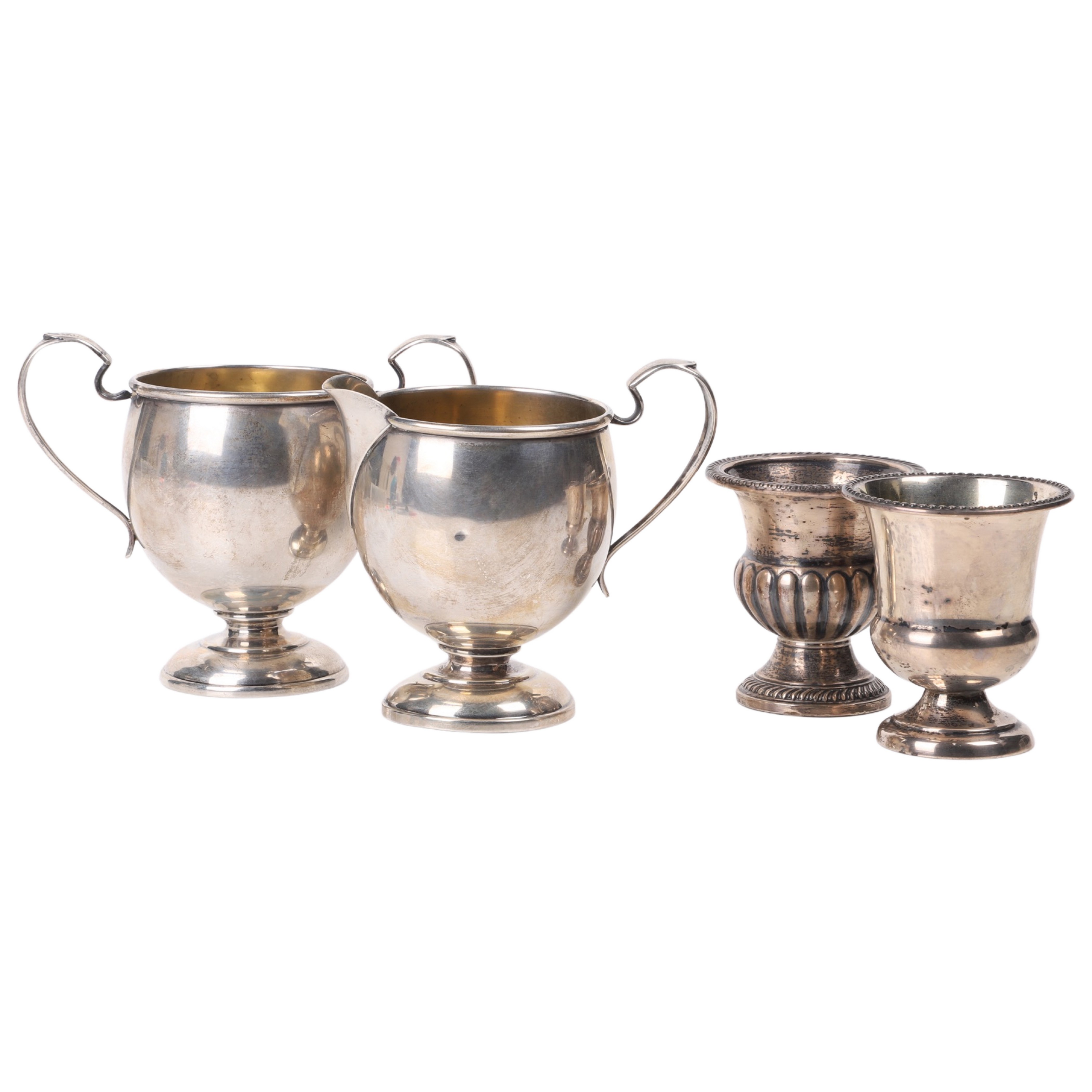 Sterling creamer, sugar and