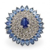 STERLING DIAMOND AND SAPPHIRE