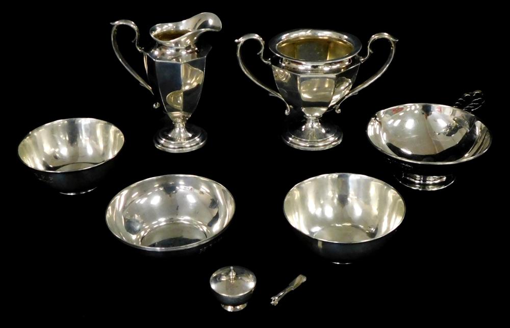 STERLING: EIGHT PIECES INCLUDING