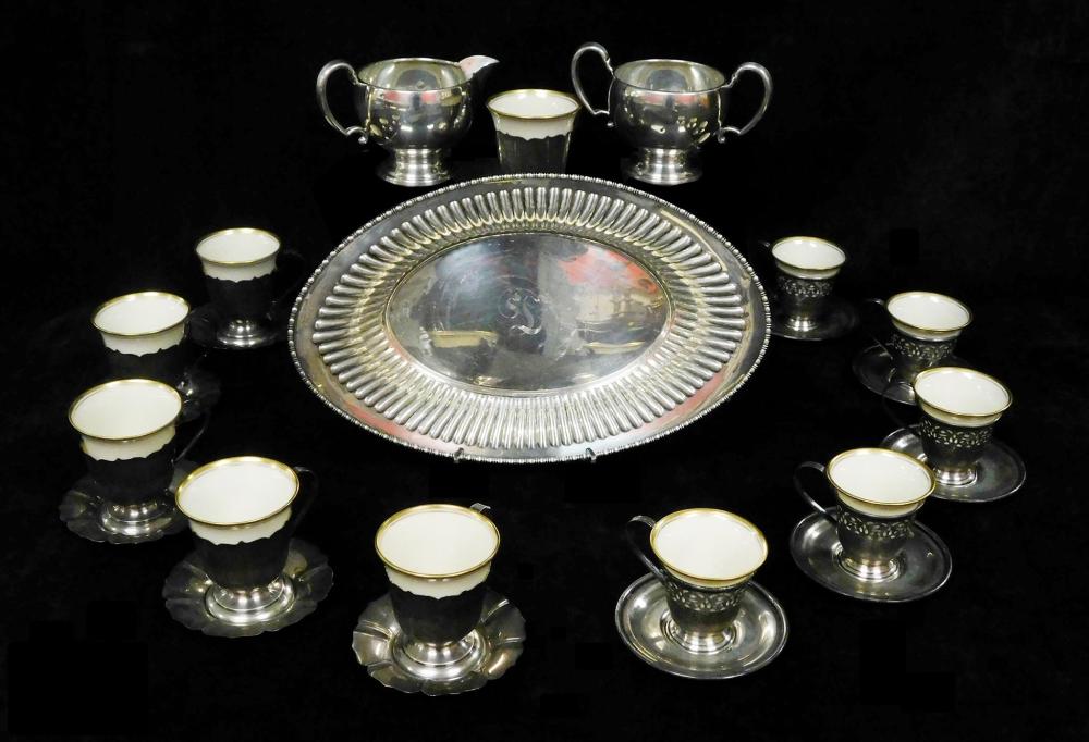 STERLING: ELEVEN STERLING DEMITASSE