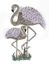 STERLING, ENAMEL AND GEMSTONE