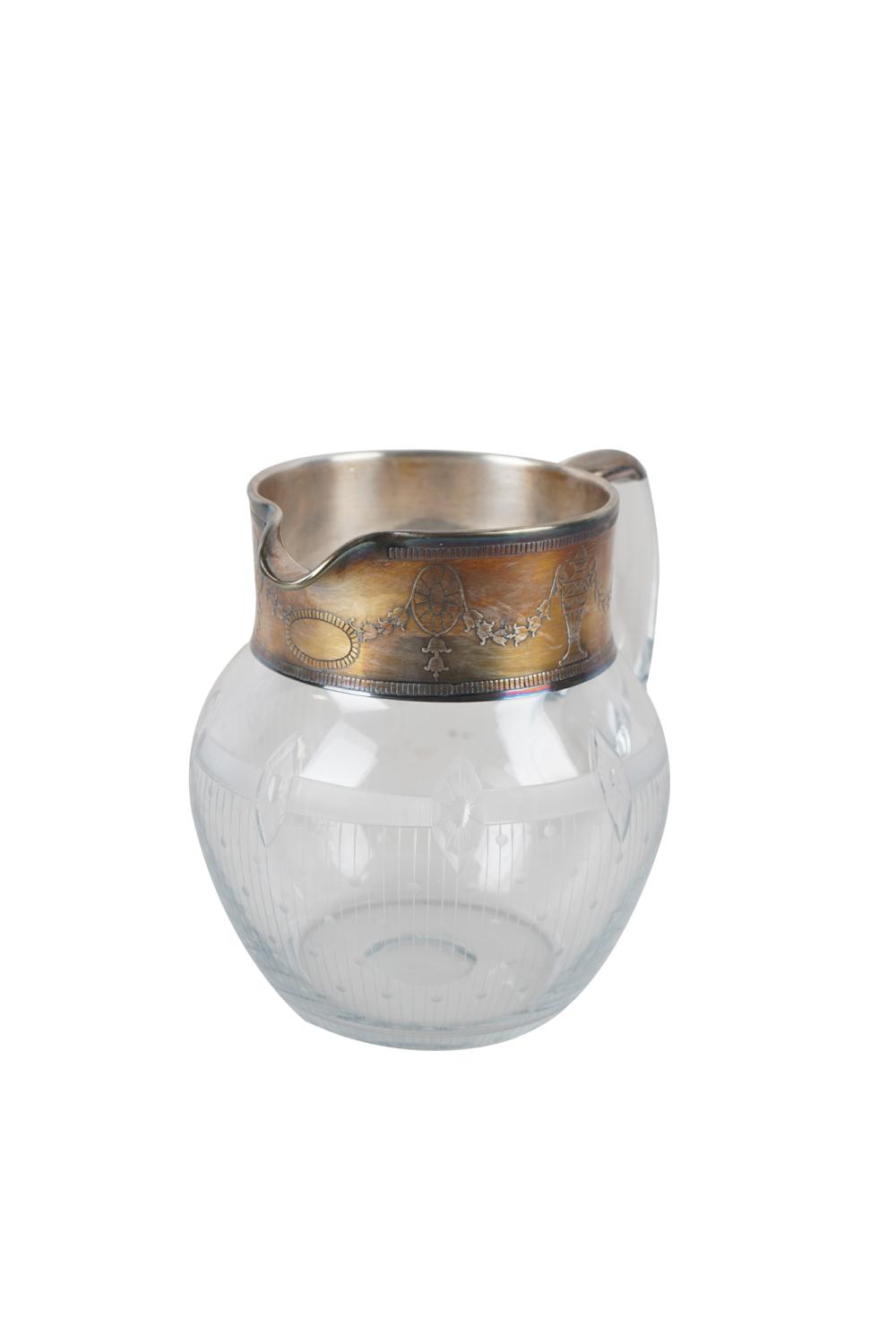 STERLING & ETCHED GLASS WATER