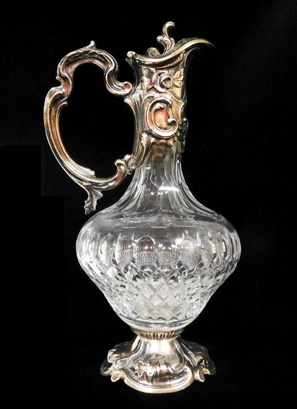 STERLING: EWER, STERLING MOUNTED ON