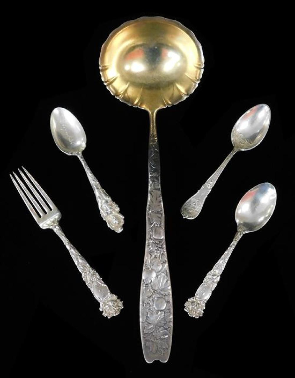 STERLING: FIVE PIECES OF