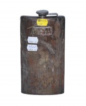 STERLING FLASK Inscribed "Geor