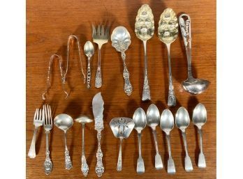 Sterling flatware and serving