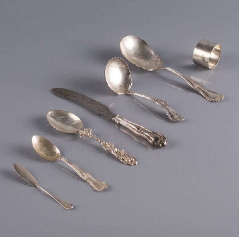 STERLING FLATWAREA lot of