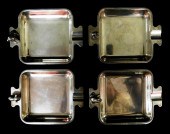 STERLING: FOUR ASHTRAYS WITH A