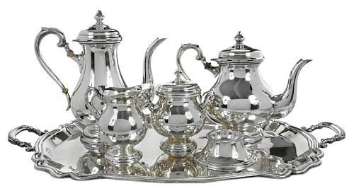 STERLING FOUR PIECE TEA SERVICE,