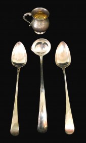 STERLING: FOUR PIECES OF ENGLI