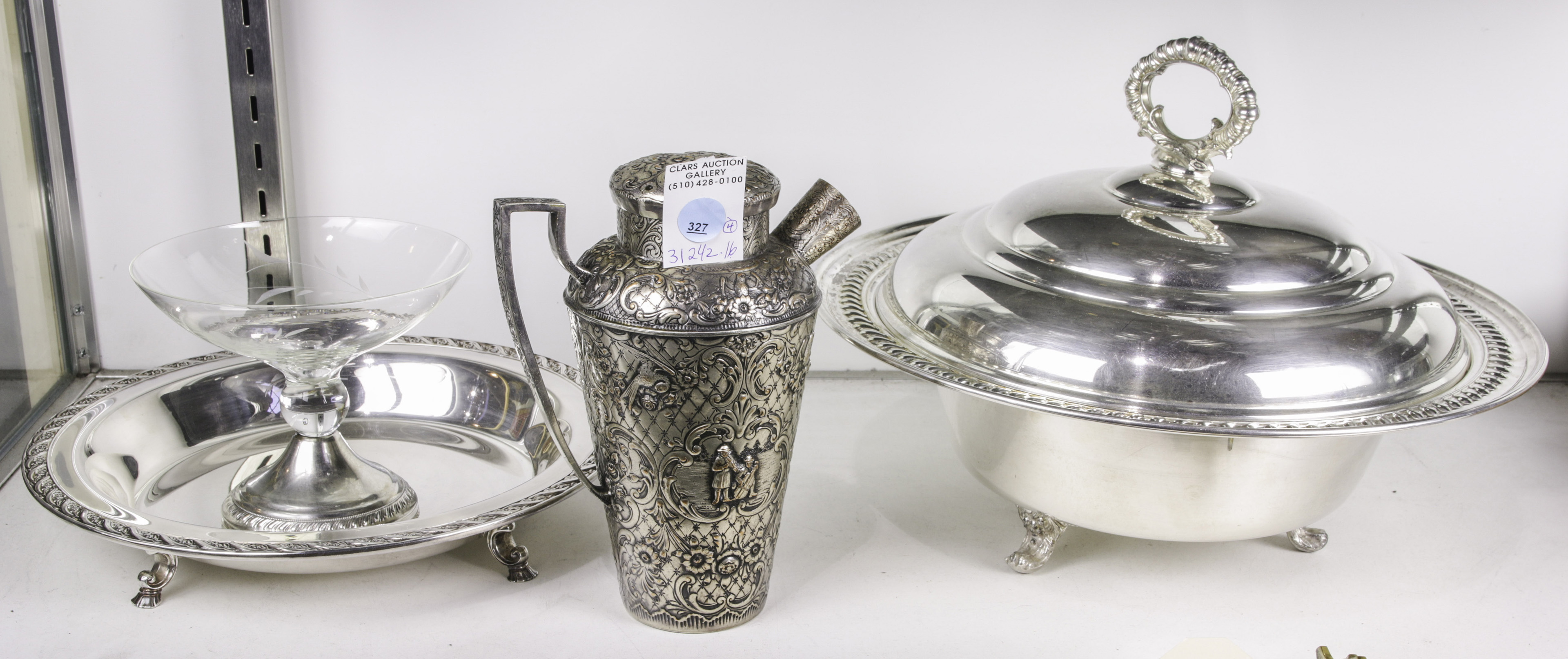STERLING GLASS COMPOTE, SHEFFIELD