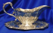 STERLING: GRAVY BOAT AND LINER