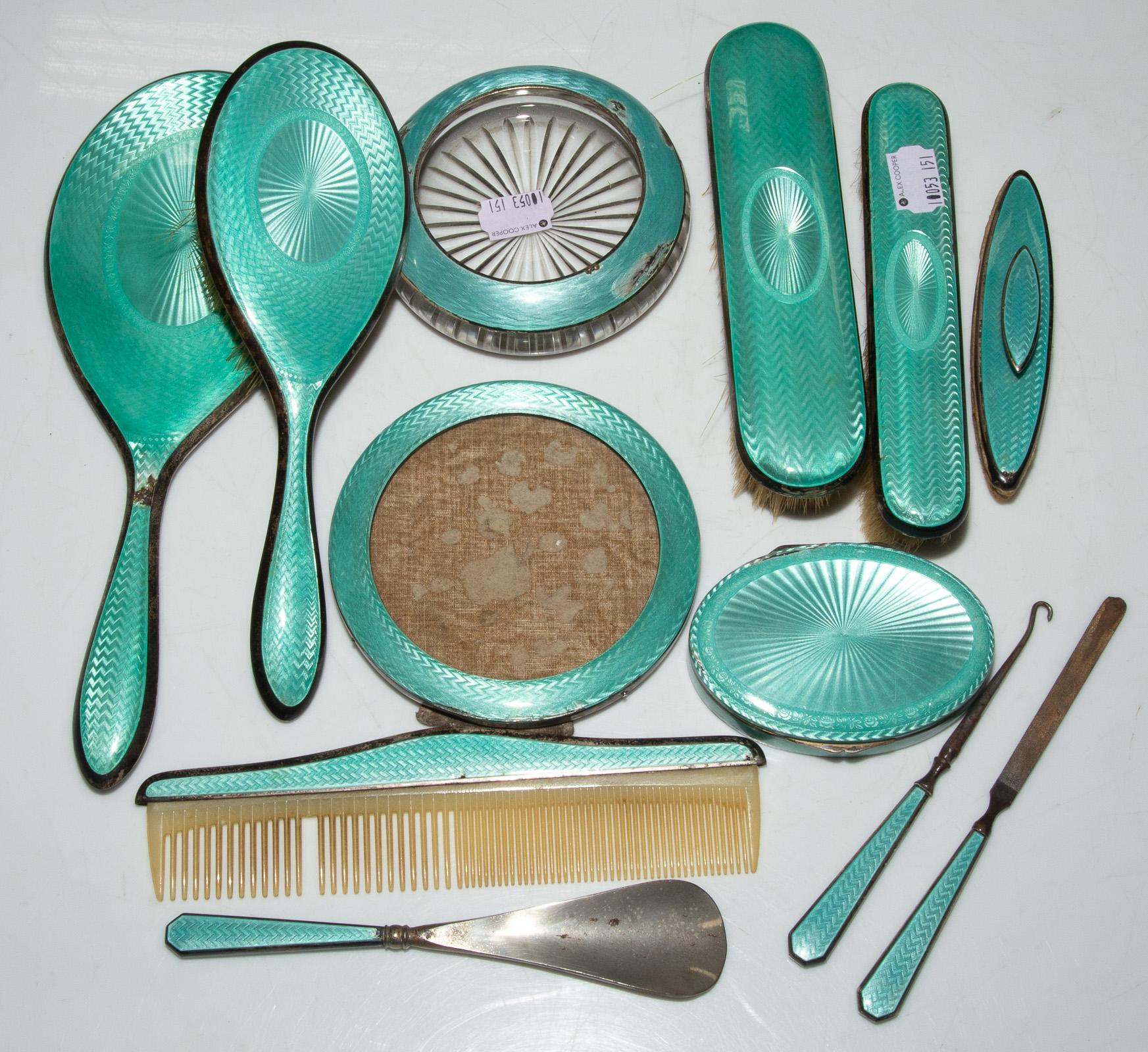 STERLING & GUILLOCHE ENAMEL