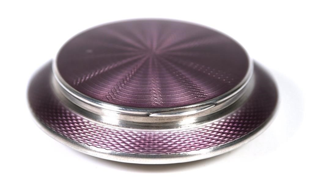 STERLING & GUILLOCHE PILLBOX,