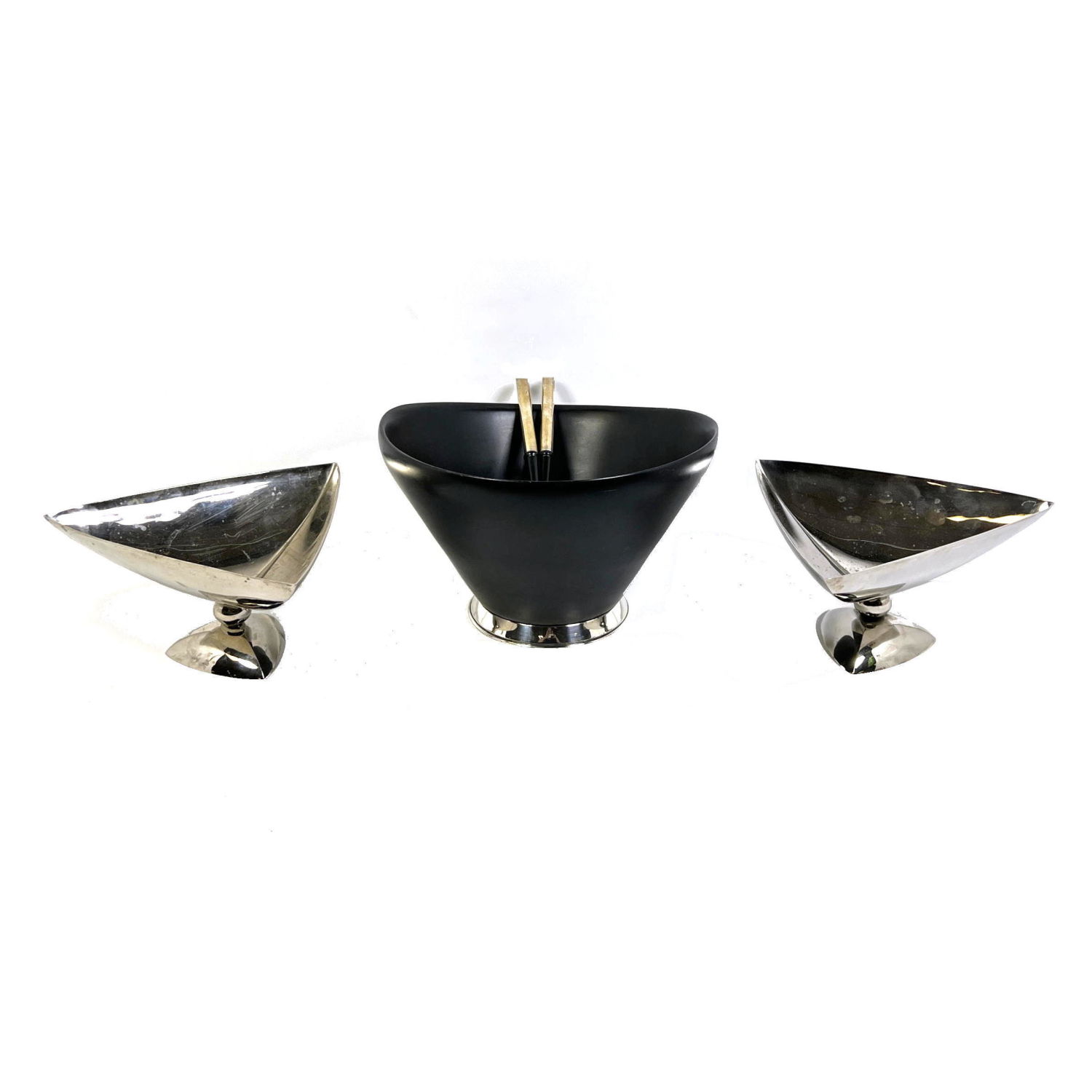 Sterling handled salad set with