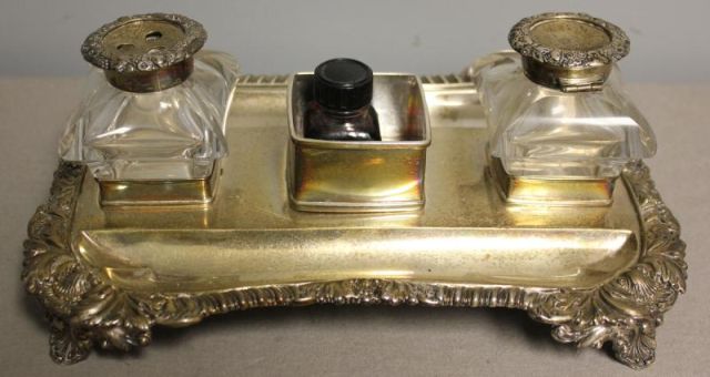 STERLING. Ink Stand.From a NY